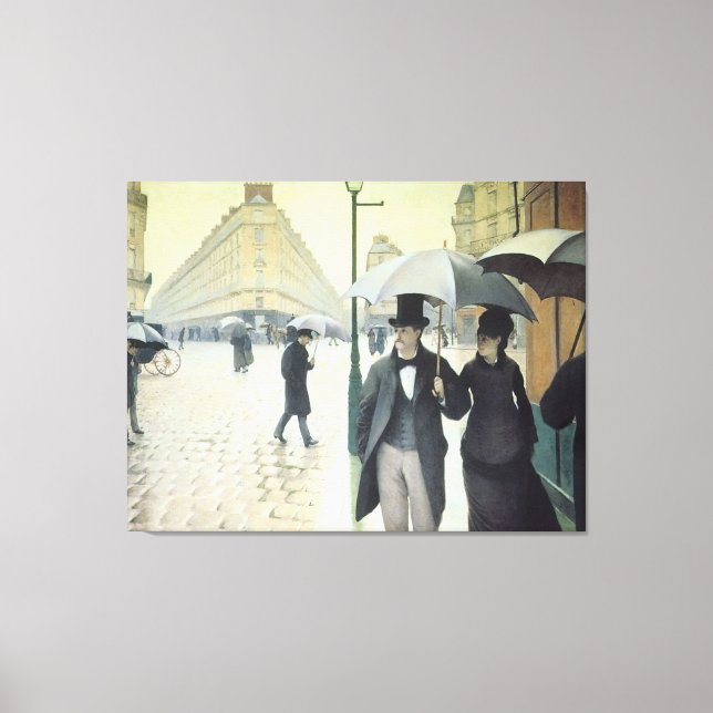 Paris Street, Rainy Day by Caillebotte Leinwanddruck (Vorderseite)