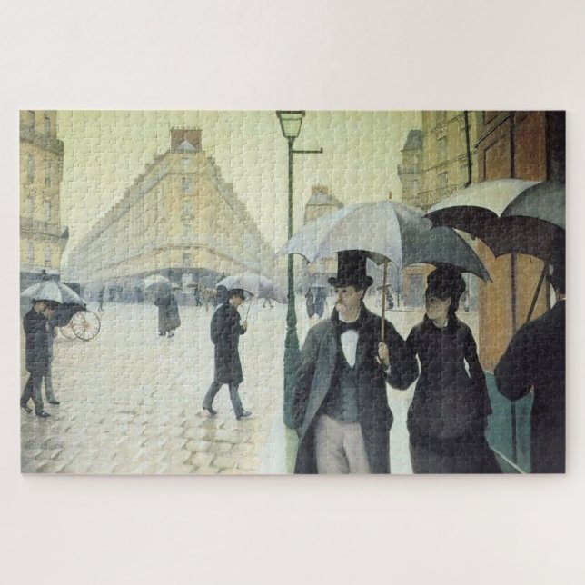 Paris Street, Rainy Day by Caillebotte Puzzle (Horizontal)