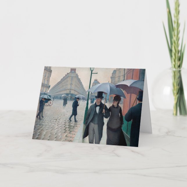 Paris Street Rainy Day by Gustave Caillebotte Karte (Vorderseite)