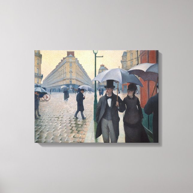 Paris Street Rainy Day by Gustave Caillebotte Leinwanddruck (Vorderseite)