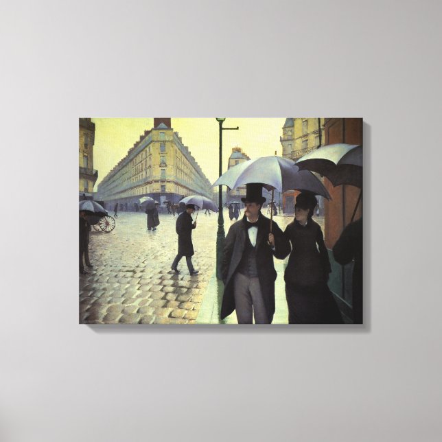 Paris Street Rainy Day by Gustave Caillebotte Leinwanddruck (Vorderseite)