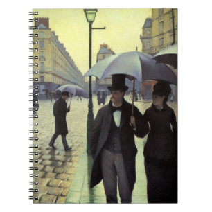 Paris Street Rainy Day by Gustave Caillebotte Notizblock