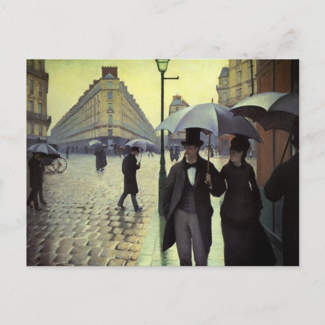 Paris Street Rainy Day by Gustave Caillebotte Postkarte (Vorderseite)