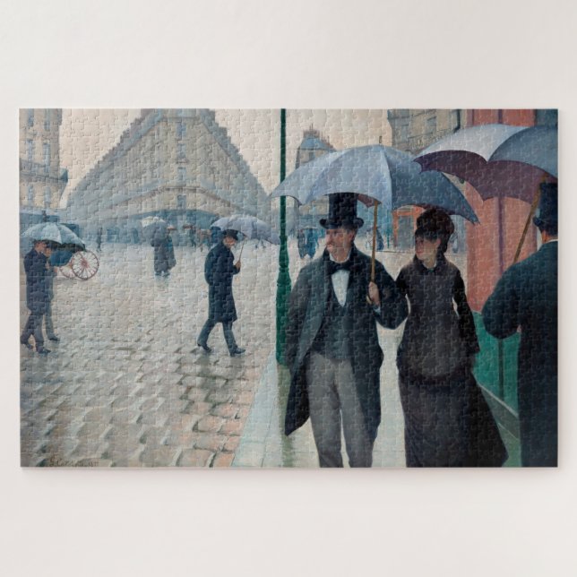 Paris Street Rainy Day by Gustave Caillebotte Puzzle (Horizontal)