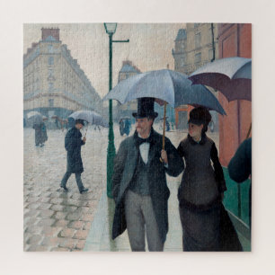 Paris Street Rainy Day by Gustave Caillebotte Puzzle