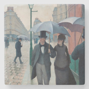 Paris Street Rainy Day by Gustave Caillebotte Steinuntersetzer
