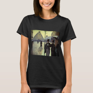 Paris Street Rainy Day by Gustave Caillebotte T-Shirt