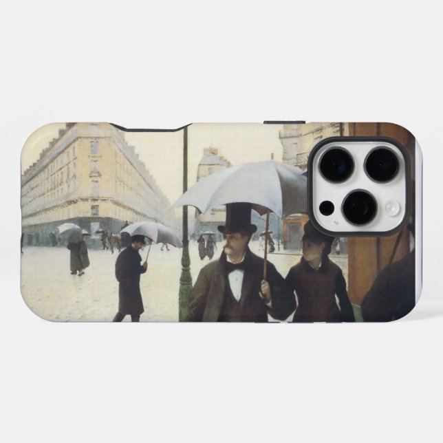 Paris Street Rainy Day iPhone Hülle (Rückseite (Horizontal))
