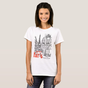 Paris Street Sketch Art T-Shirt