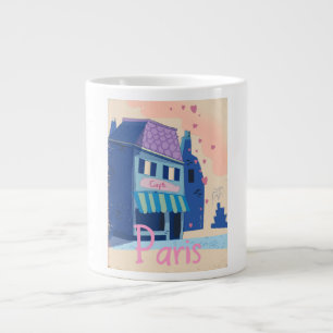 Paris Street Vintag Cartoon Jumbo-Tasse