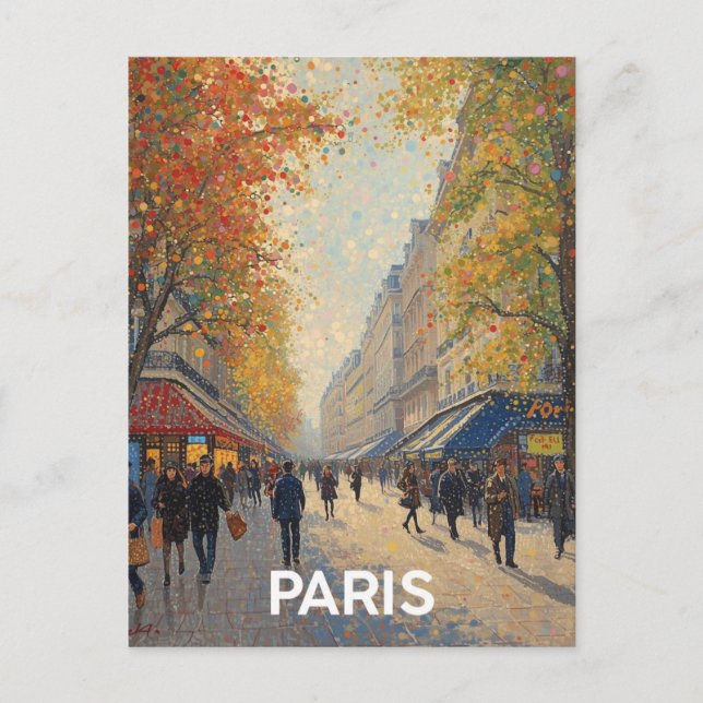 Paris Streets Postkarte (Vorderseite)