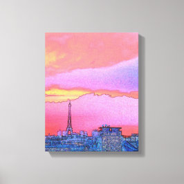 Paris Sunset Leinwanddruck