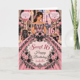 Paris Sweet 16 Eleganz Karte