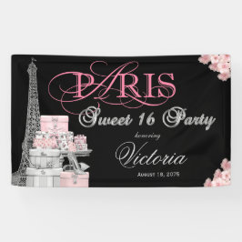 Paris Sweet 16 Party Banner