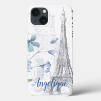 Paris Szene und Blumen Custom