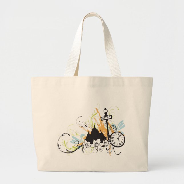 Paris-Tasche Jumbo Stoffbeutel (Vorne)