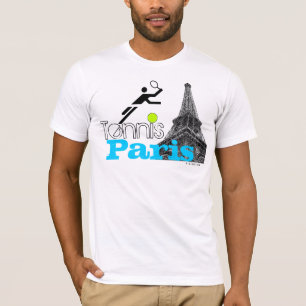 Paris-Tennis-Franzosen öffnen Eiffel-T - Shirt