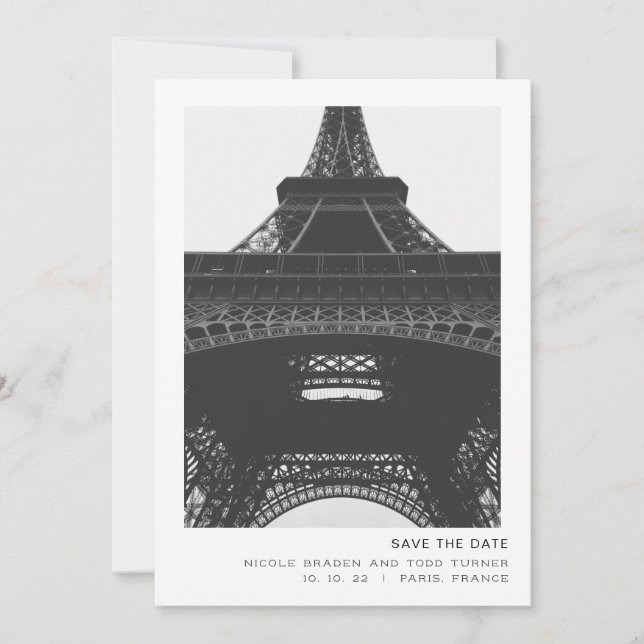 Paris Termin vormerken Save The Date (Vorderseite)