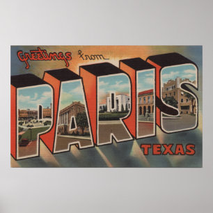 Paris, TexasLarge Buchstabe ScenesParis, TX Poster