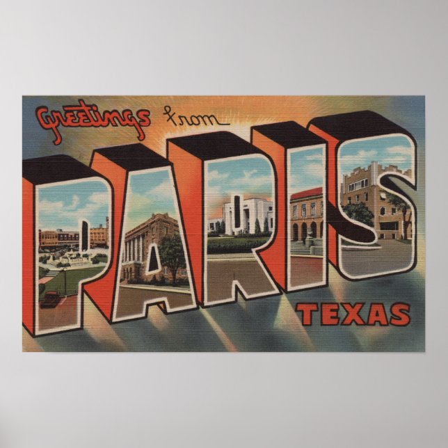 Paris, TexasLarge Letter ScenesParis, TX Poster (Vorne)
