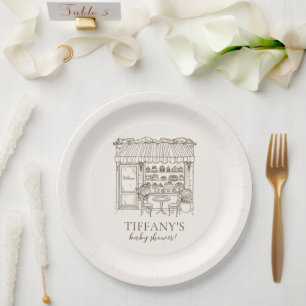 Paris Thema Französische Patisserie Baby Shower Pappteller