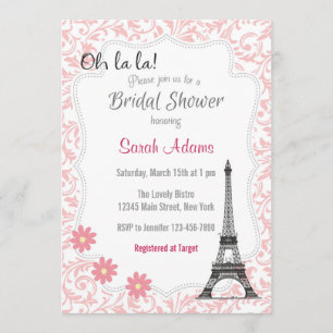 Paris Theme Bridal Dusche Einladung