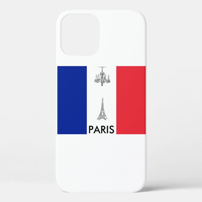 Paris Theme Eiffel Tower French Flag Case-Mate iPhone Hülle (Rückseite)