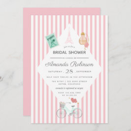 Paris Themed Bridal Dusche Einladung