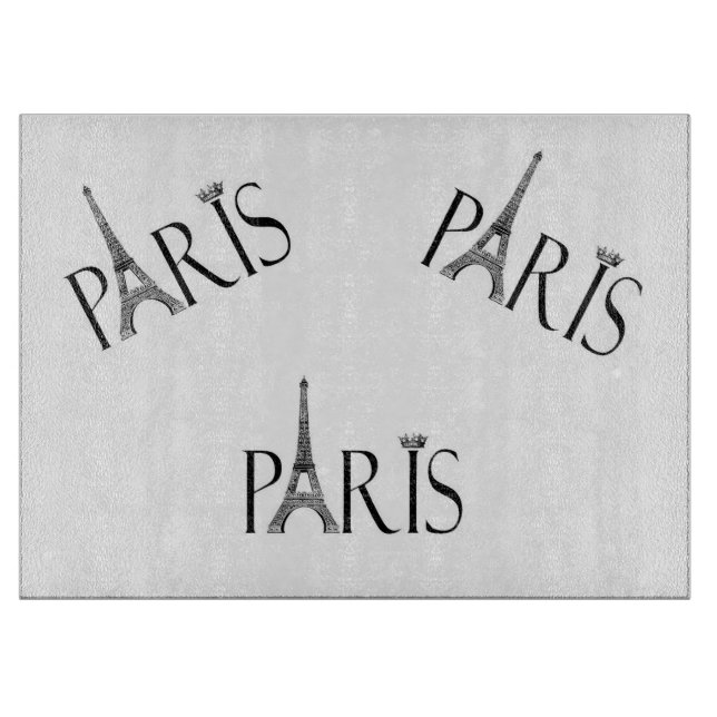 Paris Themed Cutting Board Schneidebrett (Vorderseite)