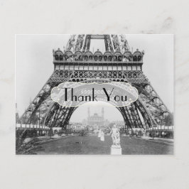 Paris Themed Vielen Dank Postkarte