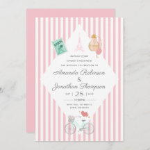 Paris Themed Wedding Personalisierte Einladung