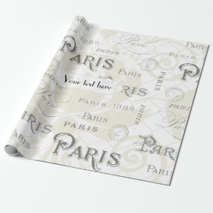 Paris Themed Wedding Vintag anpassbar Geschenkpapier