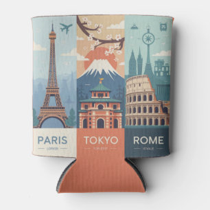 Paris Tokyo Rom Platz Sleeve Dosenkühler