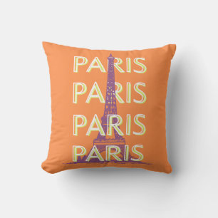 Paris, Travel Art, Retro Art Kissen