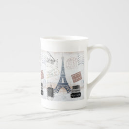 Paris Travel Collage Prozellantasse