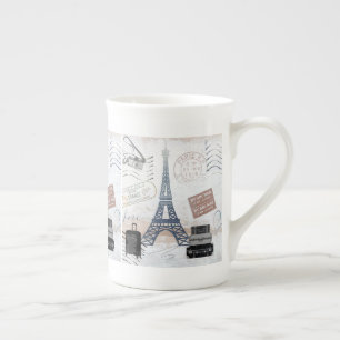 Paris Travel Collage Prozellantasse