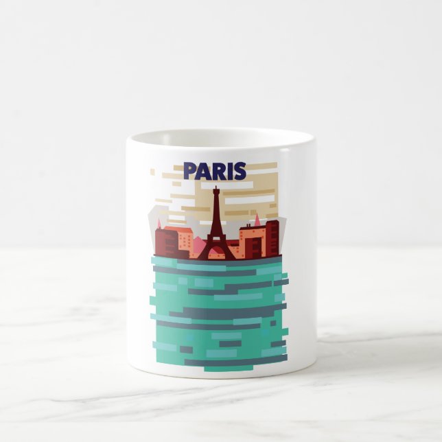 Paris Travel Poster Kaffeetasse (Mittel)