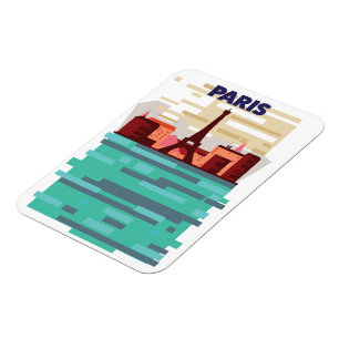 Paris Travel Poster Magnet