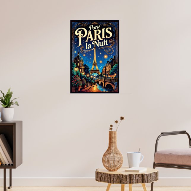 Paris Travel Poster,  Poster (Wohnzimmer 3)