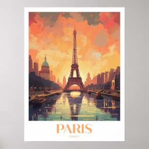 Paris Travel Print Wall Art Poster
