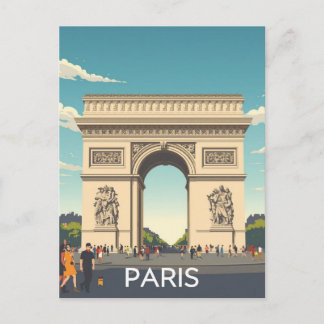Paris Triumphbogen Postkarte