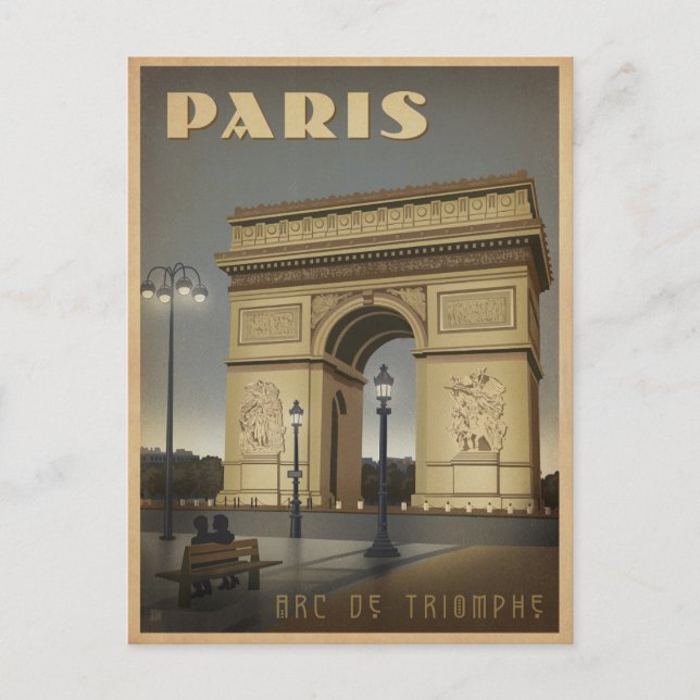 Paris - Triumphbogen Postkarte (Vorderseite)