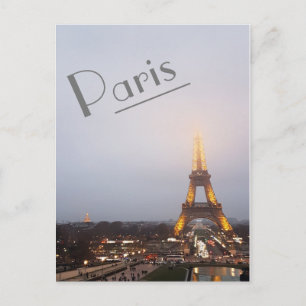 Paris Twilight Postkarte