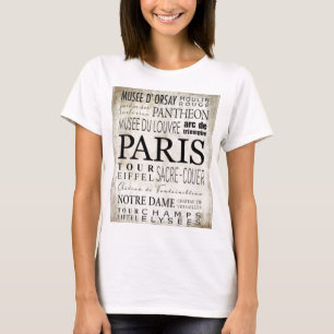 Paris-Typografie - Untergrundbahn-Art T-Shirt