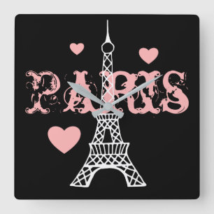 Paris-Uhr Quadratische Wanduhr