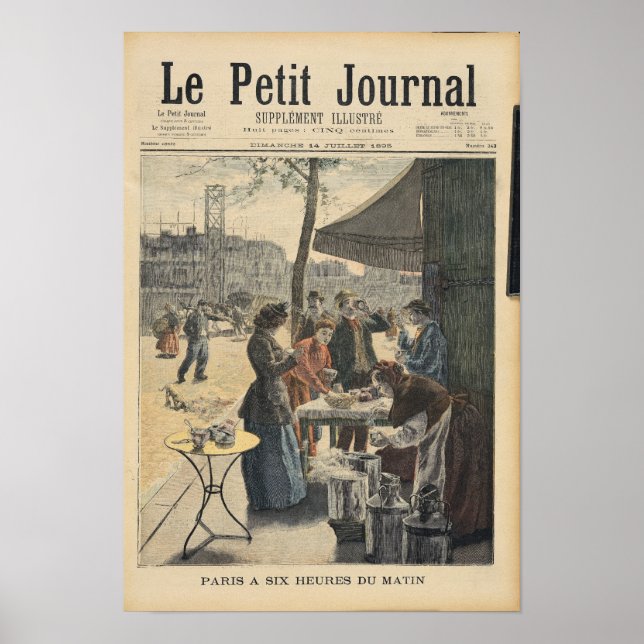 Paris um sechs Uhr morgens Poster (Vorne)