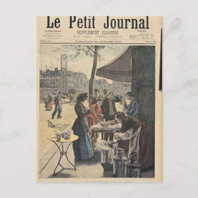 Paris um sechs Uhr morgens Postkarte (Vorderseite)