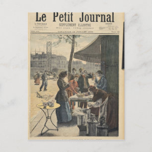 Paris um sechs Uhr morgens Postkarte