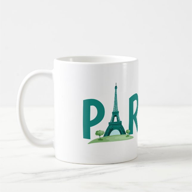 Paris und die schöne Eiffelturm Coffee Tasse (Links)