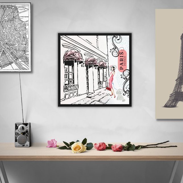 Paris und Mode-Stretched Canvas Print Leinwanddruck (Von Creator hochgeladen)
